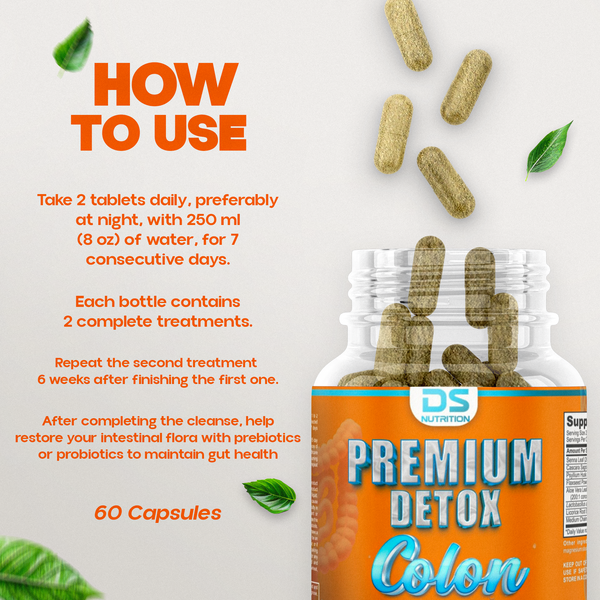 💚  Detox Colon Cleanse – Gentle 15-Day Fiber & Probiotic Cleanse with Senna Leaf, Cascara Sagrada & Aloe Vera | 30 Capsules